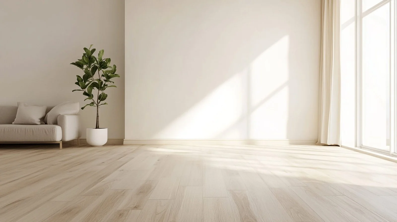Parquet dans un salon moderne